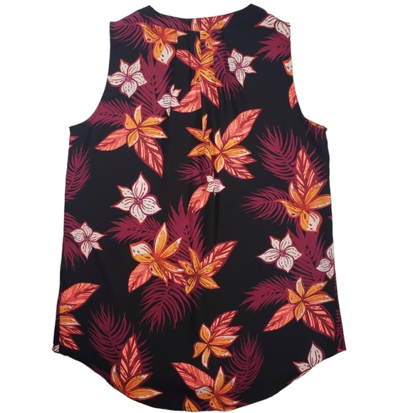 Apt 9 NWT Floral Pleat Back Button Down Sleeveless Shirt Size XS - Picture 4 of 13